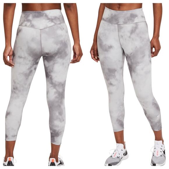 Nike Leggings Sky-Dyed NWT Dri-Fit Cropped Mid-Rise Athletic Workout Small - Picture 2 of 6
